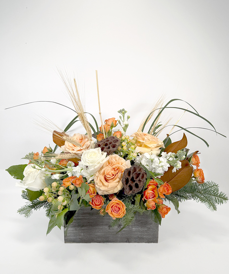 Ivory & Amber Oasis - Thanksgiving Centerpiece