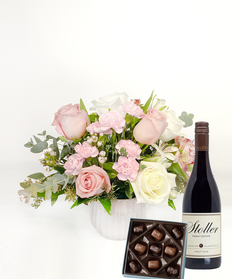 Kiss From A Rose with Chocolates & Wine - Valentine's 2025